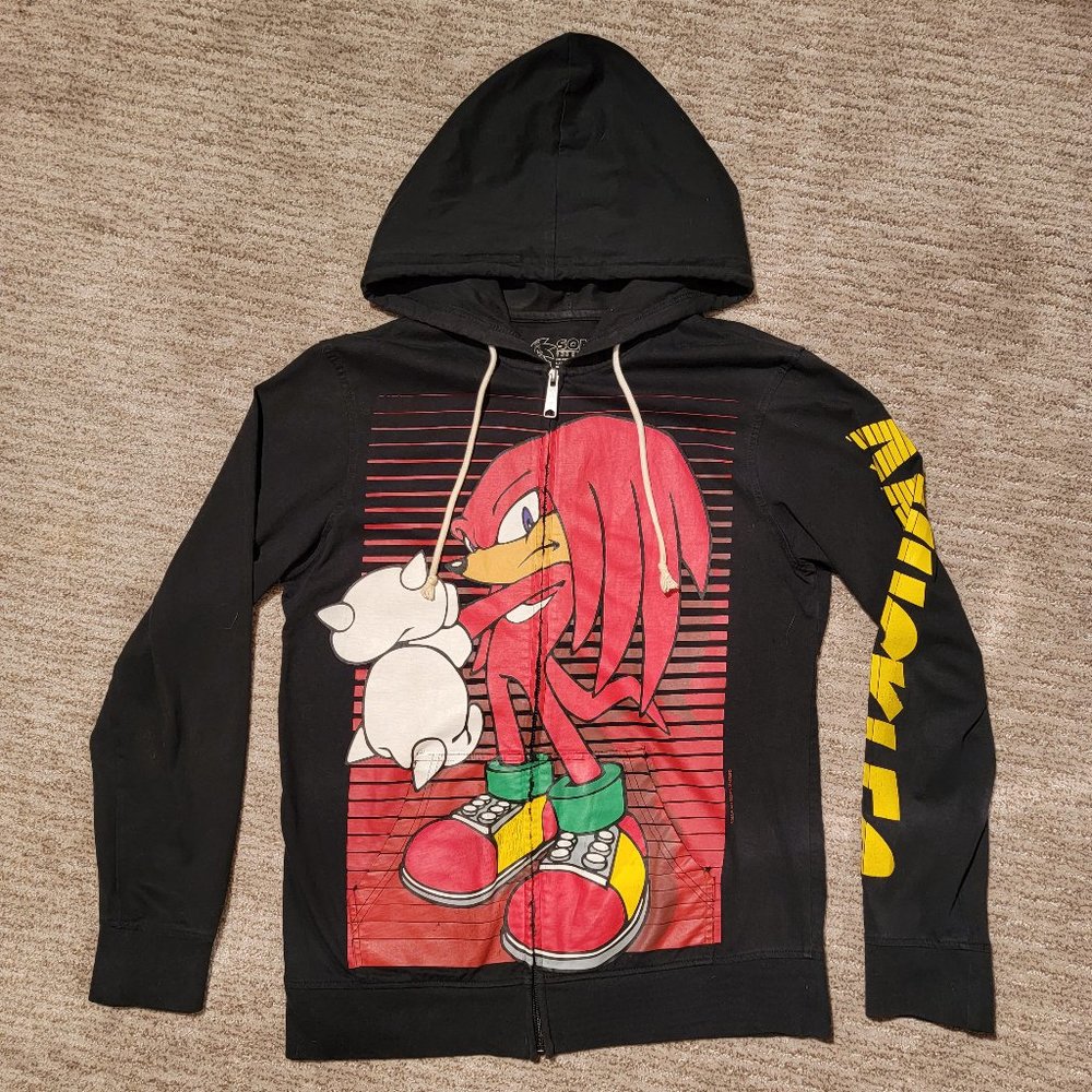 Knuckles Black Graphic Zip Sweatshirt